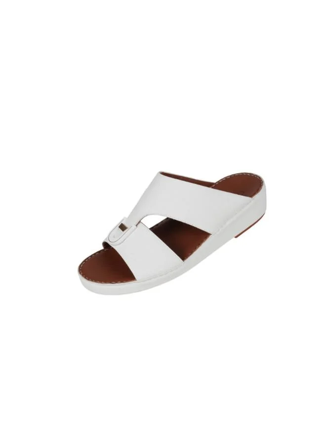barjeel uno 008-3818 Barjeel Uno Mens Arabic Sandals BS 44 White